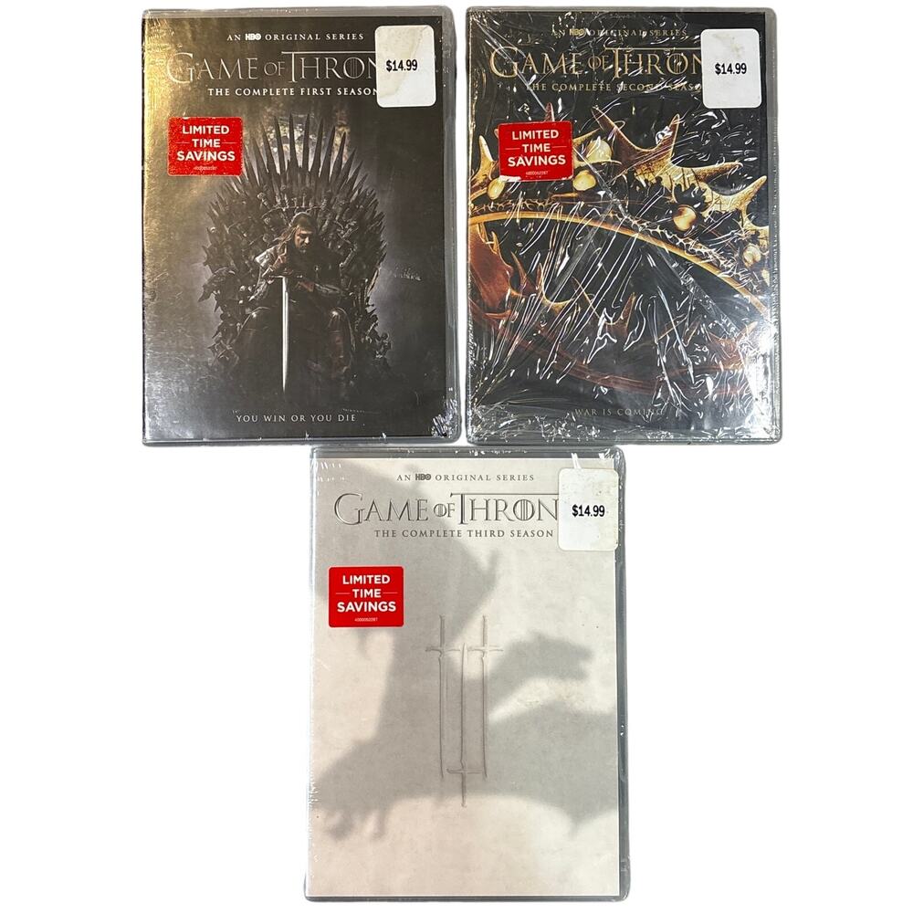 Sealed Game Of Thrones Season 1/2/3 HBO original series NWT
